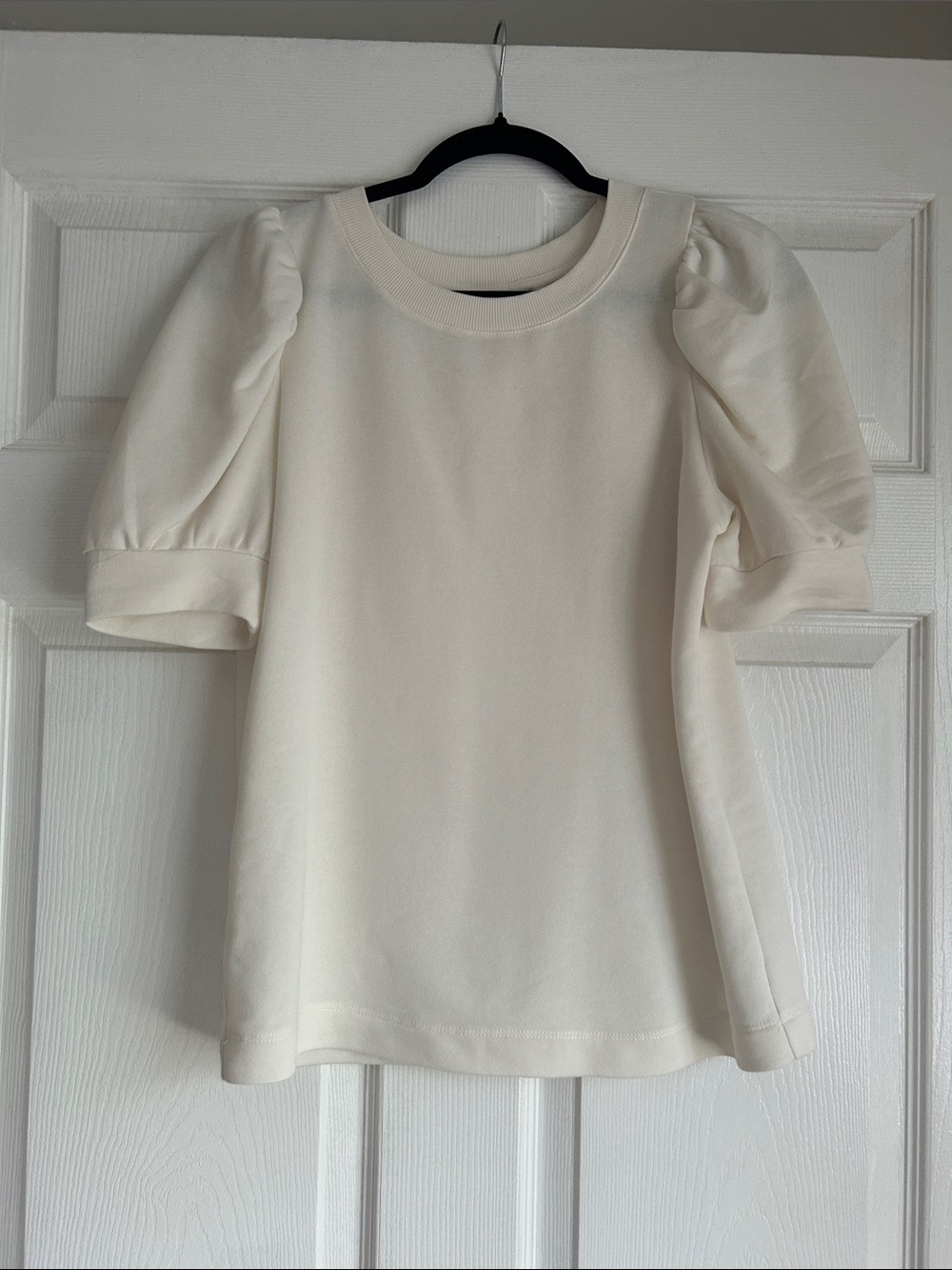 LOFT Cream Puff Sleeve Top - Cream